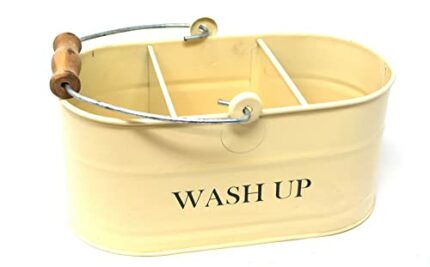 Cornish Cream Colour Kitchen Sink Enamel Washing up Sink Tidy | Sink Caddy | Kitchen Sink Organiser | Sink Accessories | Washing up Utensil Holde