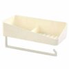 Bathroom shelf Wall-mounted Bathroom Shelf Shower Room Towel Rack Rotatable Hanging Rod Toilet Roll Holder Free Punching Installation