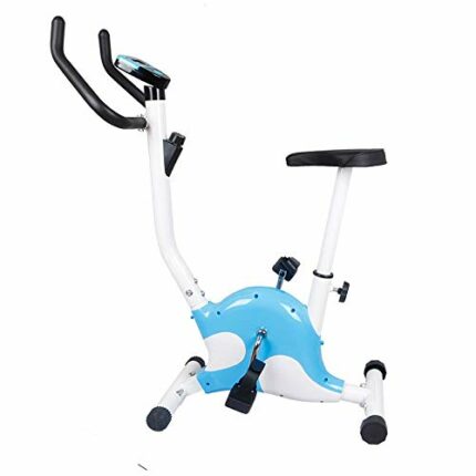 N/A Home Silent Control Folding Exercise Bike Fitness Equipment Indoor Gym Spinning Bicycle Pedal Sports Bike (Color : Blue)