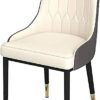 dining chair Kitchen Dining Room Furniture Chairs Kitchen Dining Chairs Modern PU Leather High Back Padded Soft Seat Chair Metal Legs Living Room