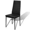 WALNUT Kitchen Tables and Chairs Set Dining Room Table Set for 6 Black