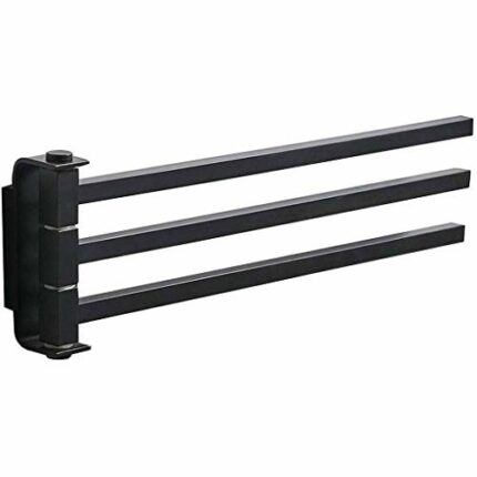 RSOCHS Rotating Towel Rack - Bathroom Rack Activity Towel Bar（Black）