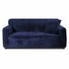 Teynewer Thick Velvet Sofa Covers 1 2 3 4 Seater High Stretch Non-Slip Couch Cover Furniture Protector Plush Sofa Slipcovers with 1 pillowcase fo