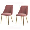 dining chair Kitchen Dining Room Furniture Chairs Kitchen Dining Chairs Living Room Lounge Counter Chairs with Metal Legs Velvet Seat and Backres
