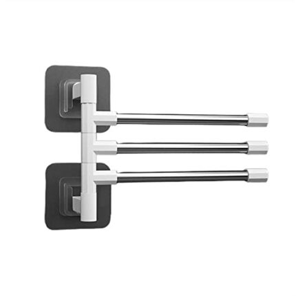HIGOH Towel Racks,Towel Holder Towel Rail for Bathroom, Creative Swivel Towel Bar, Wall Mount Bathroom Hand Towel Holder Holder Storage Organizer