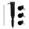 WINSOME Plastic Ground Spike Rotary Washing Line - Screw In Earth Anchor Clothes Dryer Pole Base - Beach Parasol Holder Soil Stand