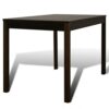 WALNUT Wooden kitchen Bar Tables and Chairs Set Dining Room Table Set for 4 Brown