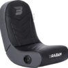 BraZen Predator 2.0 Surround Sound Floor Rocker Speaker Gaming Chair for kids, children in black and grey