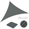 WOWTOY Sun Shade Sail 3 x 3 x 3 m Triangle Water Resistant Sunscreen Awning Canopy 98% UV Block for Outdoor Patio Garden Lawn Pergola Decking (Sa
