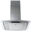 60cm Curved Glass Chimney Hood - Stainless Steel