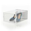 AVGXC Clear Plastic Stackable Shoe Boxes, 12 Pack Shoe Storage Boxes with Lids, Transparent Shoe Organizers for Closet, Space-Saving Shoe Contain