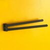 Towel Rail New Wall-Mounted Stainless Steel Bathroom Kitchen Towel Rack Holder With Extra Long 2 Bars Swivel Bars,with 2 Swing Bars Polished Fini