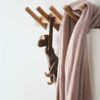 anaan Branch Floating Coat Rack 5 Wall Coat Hooks wood Space Saving Clothes Hanger Rack Holders Wall Mounted Design Hanging Organiser for Coats S