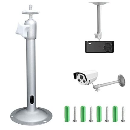 Zveniy Universal Projector Ceiling Mount Aluminum alloy Security Camera Mount Bracket 360° Adjustable Wall Ceiling Mounts for Most Projector and
