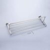 Towel Rack,Shelf Chrome 304 Stainless Steel Bath Towel Rail Perforated Towel Holder Simple Double-Layer Bathroom Rack Wall Mounted Towel Holder I