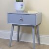 ASPECT Niva Bedside Table with One Drawer, Wood, Grey, 40(W) x 30(D) x 48(H) cm