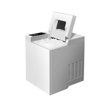 LUKEO Commercial Automatic Ice Cube Maker Household Portable Electric Bullet Round Ice Making Machine 15kg/24H Coffee Bar