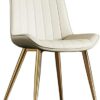 dining chair Kitchen Dining Room Furniture Chairs Modern Kitchen Dining Chairs with Strong Gold Metal Legs PU Leather Makeup Dresser Dining Side