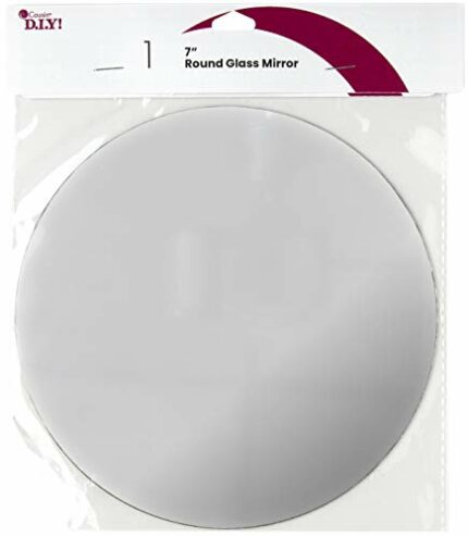 Cousin DIY Round Glass Mirror, 7 inch Diameter, Silver