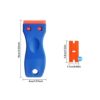 Plastic Razor Scraper Tool with 10 Plastic Razor Blades, Car Sticker Remover for Removing Glue Sticker Decals, Scraping Stickers, Labels and Deca