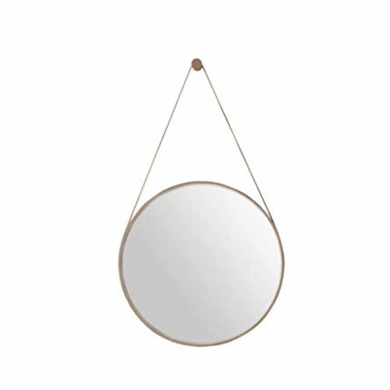 QUANJJ 1 Pc 40CM Round Creative Makeup Framed Stylish Round for Bathroom Bedroom Cruise (Gold)