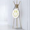 Visgo Preppy Room Decor Smiley Face Mirror - 11.8 Inches Aesthetic Wall-Mounted Mirror for Teen Girls Bedroom, Wall Decor, and Dressing Table | E