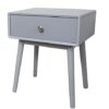 ASPECT Niva Bedside Table with One Drawer, Wood, Grey, 40(W) x 30(D) x 48(H) cm