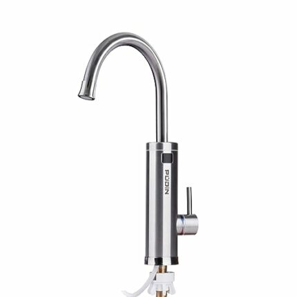 Pudin,220V Electric Instant Heater Tap,Supply Hot and Cold Water,Stainless Hot Water Kitchen Tap with LED Digital Display for Home Facilities(Bri