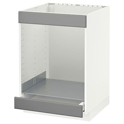Ikea METOD/MAXIMERA base cab for hob+oven w drawer, 60x60 cm, white/Bodbyn grey