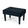 BRIAN & DANY Small Footstool Ottoman, Velvet Wooden Foot Stool Ottoman with Wood Legs, Sofa Footrest Extra Seating for Living Room Entryway Offic