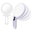 Bncxdc Magnifying Mirror, Bathroom Mirror, 2 Pieces Makeup Mirrors 5/15X Magnifying, Compact Hand Mirror 360 Rotation Double Sided, Travel Vanity