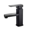 Bathroom Sink Taps, Hot& Cold Water Mixing Tap, Basin Faucet with Single Lever with Standard Hoses and Accessories, Stainless Steel, Black
