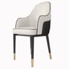 dining chair Kitchen Dining Room Furniture Chairs Living Room Armchairs Modern Leather High Back Padded Soft Seat Dining Chairs with Metal Legs,K