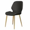 dining chair Kitchen Dining Room Furniture Chairs Modern Minimalist Restaurant Backrest Dining Chairs Water Proof PU Leather Side Chair With Meta
