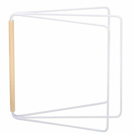 SMLJLQ Folding Storage Racks Metal Desktop Towel Rag Holder Hanger Drying Rack Storage Organizer