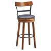 SDFGH 30.5" Barstool Swivel Pub Height Kitchen Dining Bar Chair with Rubber Wood Legs
