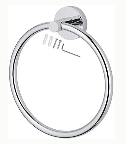 Towel Ring Stainless Steel, Round Bath Hanging Towel Hanger with Mounting Hardwares, 6.3 inches/16cm Towel holder Wall Mounted, Towel Holder Towe