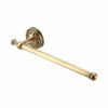 Wall Mounted Brass Single Pole Bar Towel Rail with Antique Design, Mounting Accessories Included, 11.42 x 2.95 inches