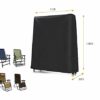 AMSAMOTION Outdoor Zero Gravity Folding Chair Cover Waterproof Dustproof Lawn Patio Furniture Covers All Weather Resistant with Durable 210D Mate