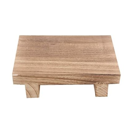 MOVKZACV Vintage Wood Step Stool Portable Rectangle Bed Stool, Foot Rest Stool Under Desk, Mini Get Up Bedroom Bathroom Living Room For Adults Ki