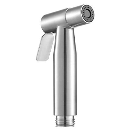 Handheld Toilet Bidet Sprayer Head Stainless Steel Shower Douche Sprayer Head, Bathroom Shower Bidet Tap for Toilet Cleaning Pet Bath Cloth Diape