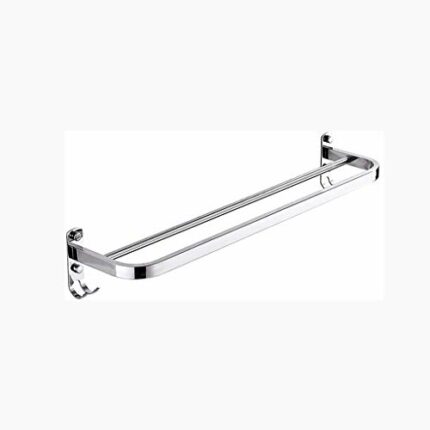 DINGZZ Towel Rack Double Towel Bar Bathroom Fashion Towel Holder Hanger Wall Mounted Polished Chrome