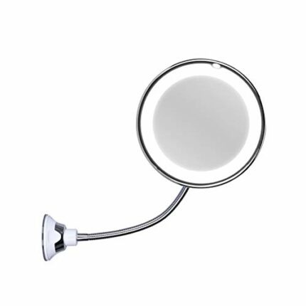 FKGJKT 10 X Magnifying Cosmetic LED Light Makeup Suction Bathroom Wall Mounted Vanity Shipment Without Battery