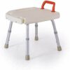 Bath Stools,Shower Stool Bath Chair Bathroom Seat with Armrests with Backrest Adjustable Height Portable Lightweight Aluminum Non-Slip Housing Be