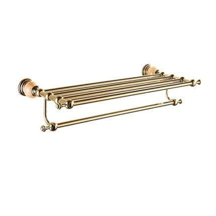HIGOH Towel Racks,Bathroom Towel Rack Wall Mounted Towel Holder,European-Style Towel Rack,Bath Towel Holder,Bathroom Hardware,Punch