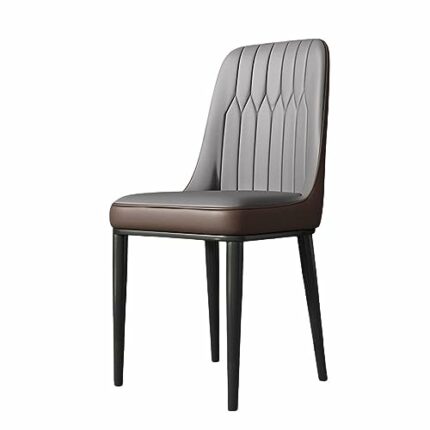 WALNUT Dining Chair Leather Leisure Chair Backrest Stool Home Furniture Versatile Dining Chair Armrest