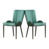 WANGFENG 2PCS Accent Chairs, Waterproof PU Leather kitchen Chair with Backrest and Padded Seat Reception Chairs for Home Living Room Furniture(4