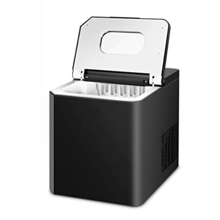 LUKEO Ice Maker Commercial Milk Tea Shop Bar Table Bar KTV Full Automatic Household Round Ice Maker Small