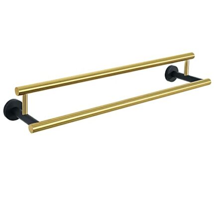 Alise Bath Towel Bars Towel Racks for Bathroom Lavatory,Wall Mount Towel Holder Towel Hanger,SUS304 Stainless Steel Double Towel Rails,GYT6902-GB