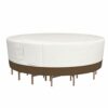Amazon Basics Round Patio Table and Chair Set Cover, Large